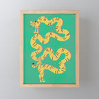Playful Twisting Tiger Mini Art Print Gallery Image 1