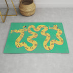 Playful Twisting Tiger Rug Gallery Image 1