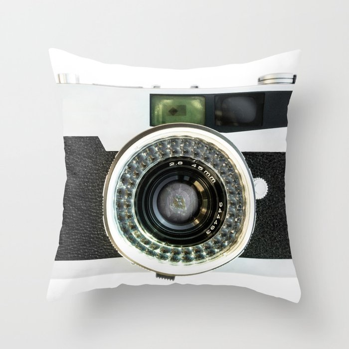 Vintage camera Throw Pillow Gallery Image 6