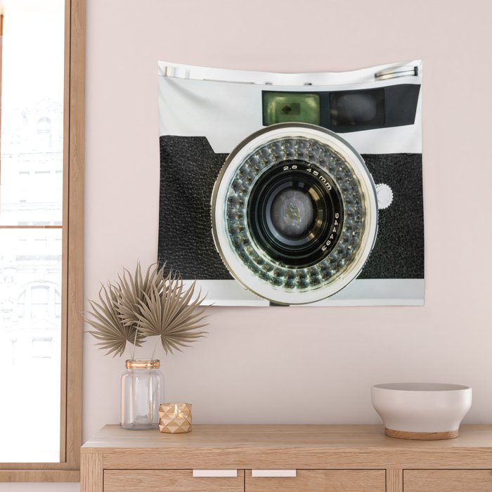 Vintage camera Wall Tapestry Gallery Image 2