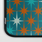 Atomic Age 1950s Starburst Pattern in Mid-Century Modern Turquoise, Rust, Teal Laptop Sleeve Gallery Image 3