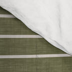 Cozy Stripes In Olive Green Comforter Gallery Image 4