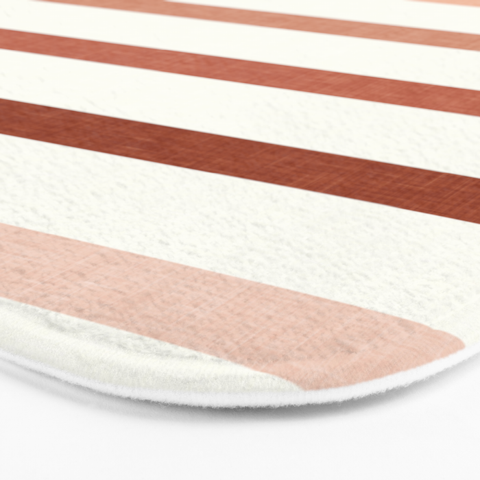 terra cotta stripes  Bath Mat Gallery Image 3