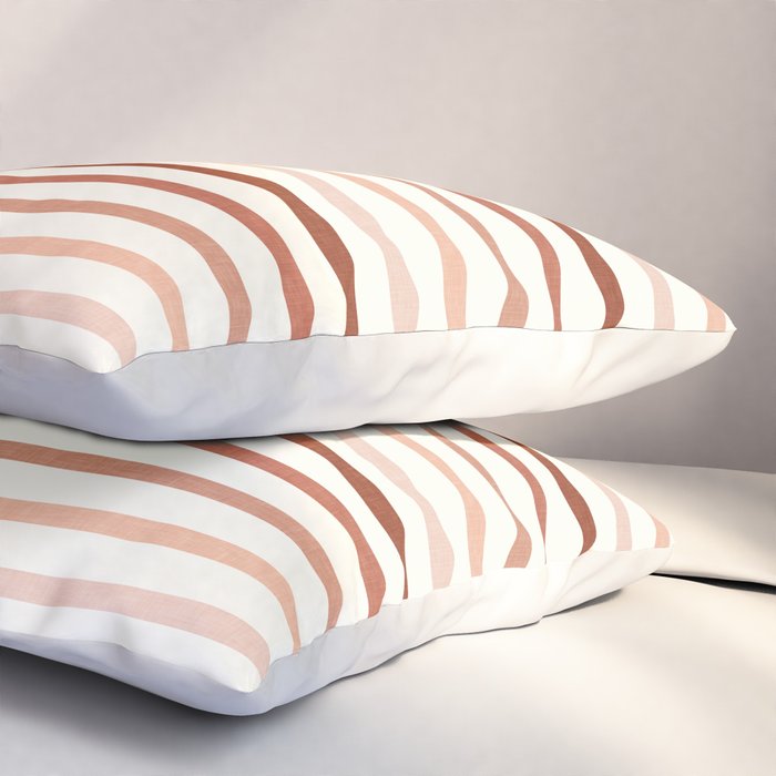 terra cotta stripes  Pillow Sham Gallery Image 3