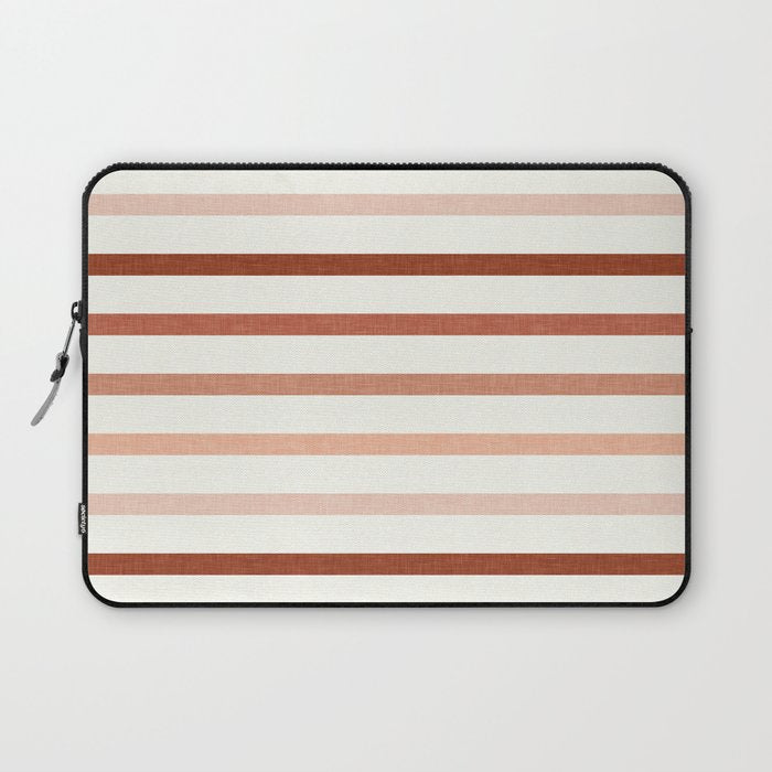 terra cotta stripes  Laptop Sleeve Gallery Image 1