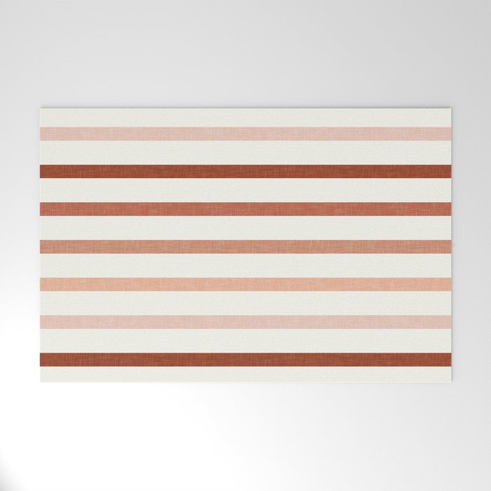 terra cotta stripes  Welcome Mat Gallery Image 1