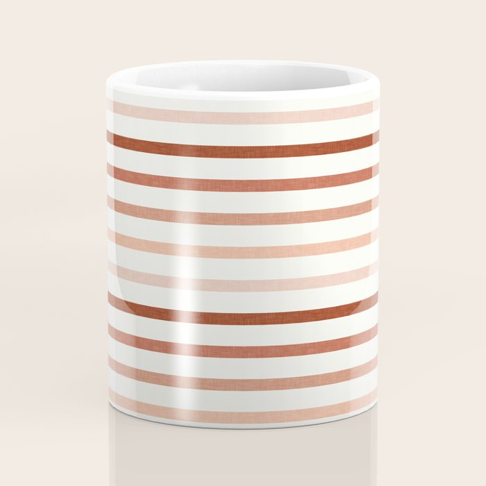 terra cotta stripes  Coffee Mug Gallery Image 4