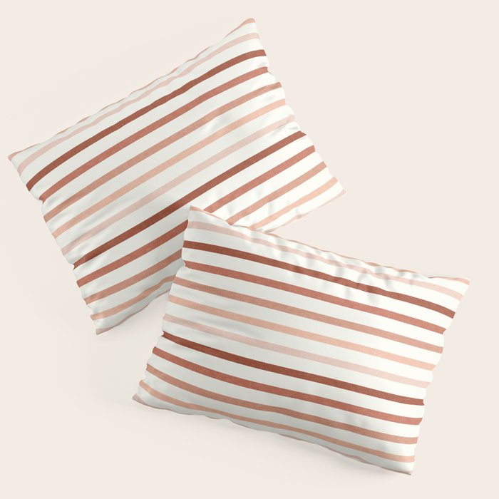terra cotta stripes  Pillow Sham Gallery Image 3