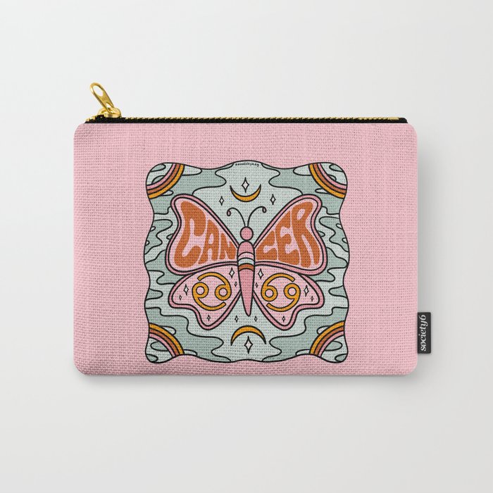 Cancer Butterfly Carry All Pouch Gallery Image 1