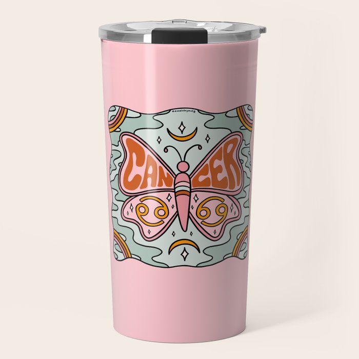 Cancer Butterfly Travel Mug Gallery Image 1