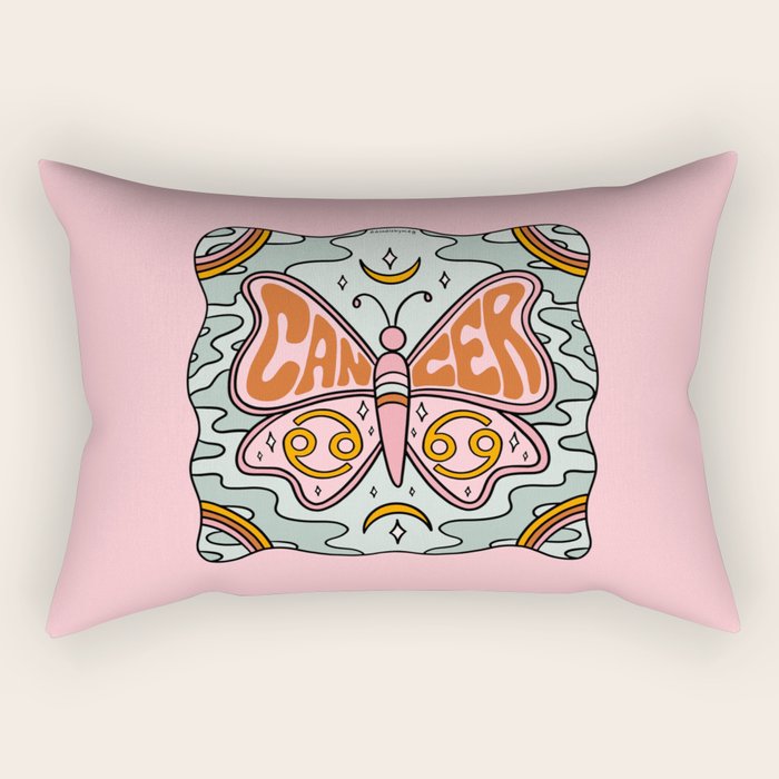 Cancer Butterfly Rectangular Pillow Gallery Image 1