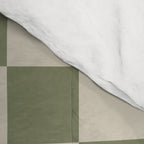Checkerboard Check Checkered Pattern in Sage Olive Green and Beige Comforter Gallery Image 4