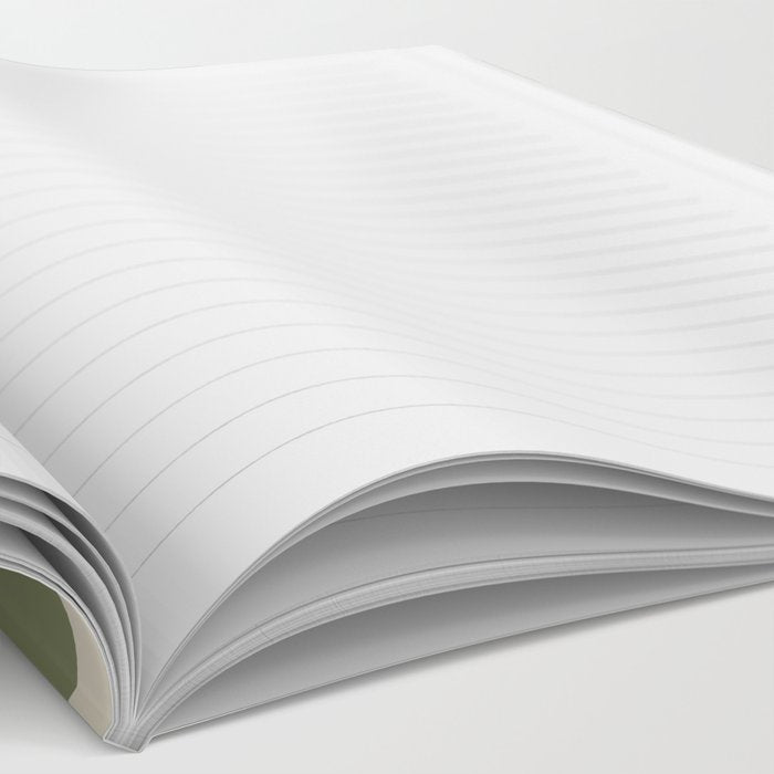 Checkerboard Check Checkered Pattern in Sage Olive Green and Beige Notebook Gallery Image 2
