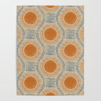 Boho Sun and Sea Vintage Ogee Poster Gallery Image 4