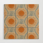 Boho Sun and Sea Vintage Ogee Wood Wall Art Gallery Image 1