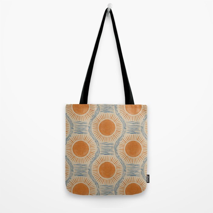 Boho Sun and Sea Vintage Ogee Tote Bag Gallery Image 2