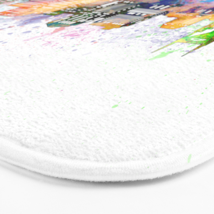 nashville skyline artistic Bath Mat Gallery Image 3