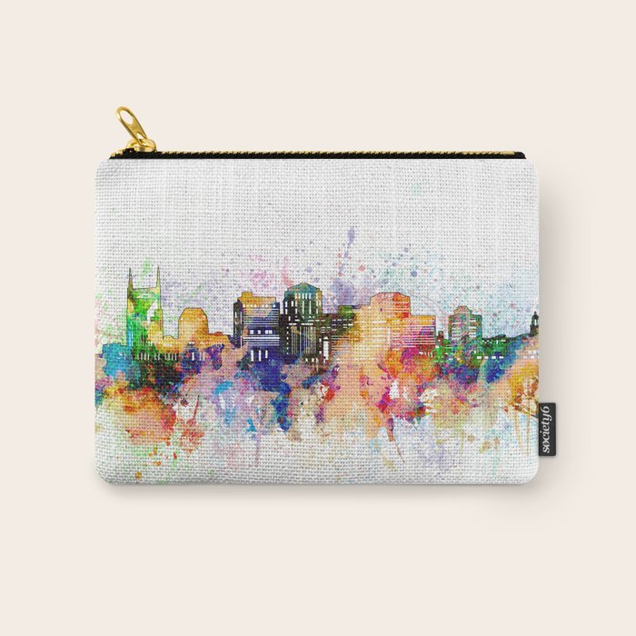 nashville skyline artistic Carry All Pouch Gallery Image 1