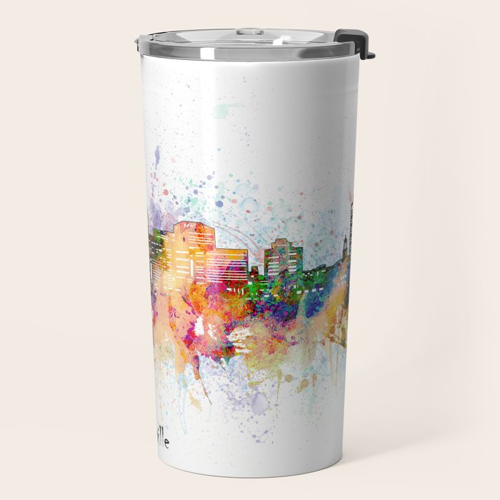 nashville skyline artistic Travel Mug Gallery Image 2