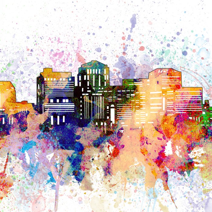 nashville skyline artistic Coffee Mug Gallery Image 2