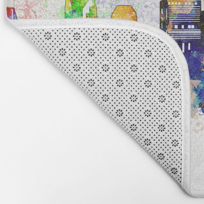 nashville skyline artistic Bath Mat Gallery Image 2