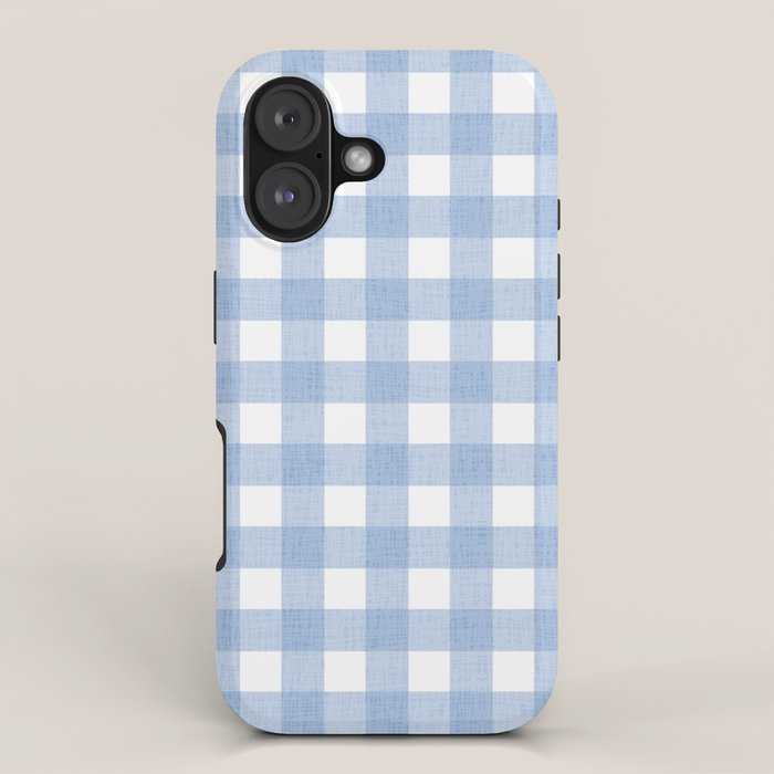 Powder Blue Plaid iPhone Case Gallery Image 1