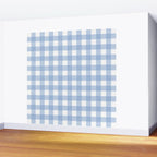 Powder Blue Plaid Wall Mural Gallery Image 2