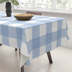 Powder Blue Plaid Tablecloth Gallery Image 3