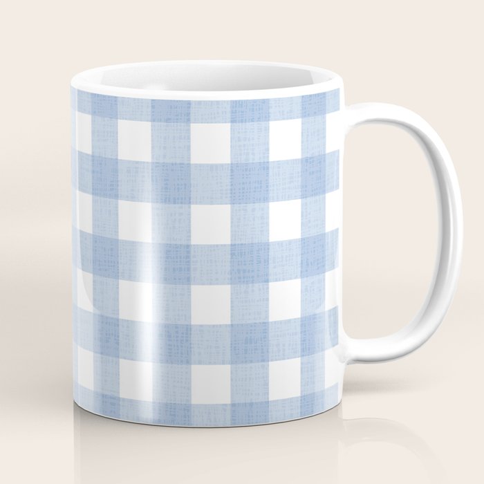 Powder Blue Plaid Coffee Mug Gallery Image 1