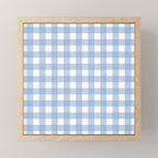 Powder Blue Plaid Mini Art Print Gallery Image 1