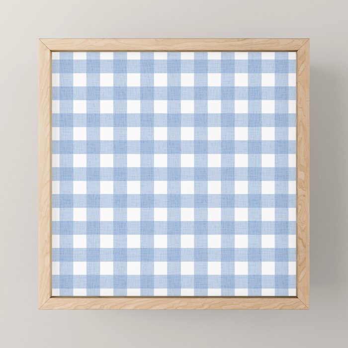 Powder Blue Plaid Mini Art Print Gallery Image 1