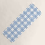 Powder Blue Plaid Yoga Mat Gallery Image 1