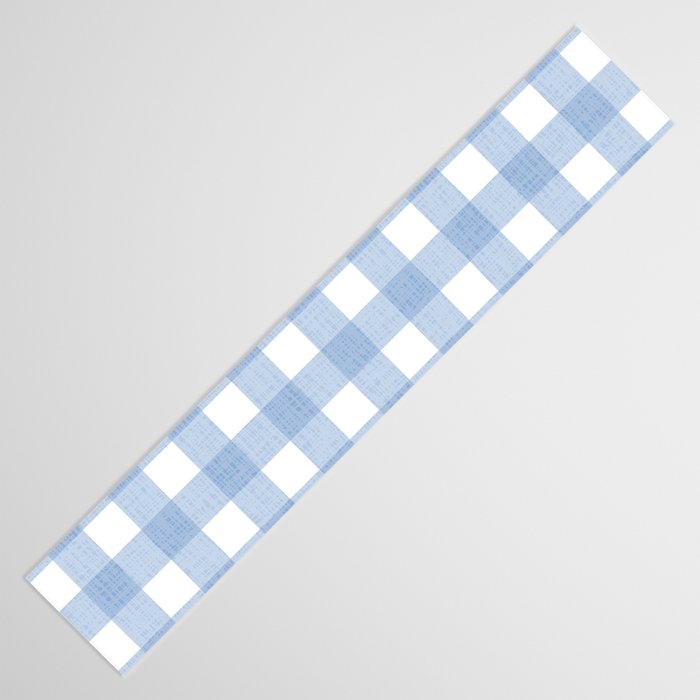Powder Blue Plaid Table Runner Gallery Image 3