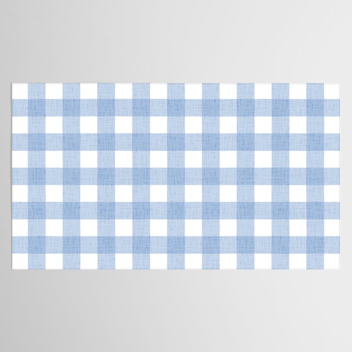 Powder Blue Plaid Tablecloth Gallery Image 2
