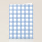 Powder Blue Plaid Stationery Card Gallery Image 2