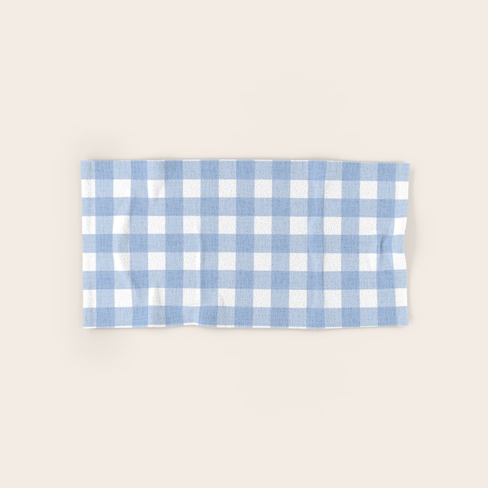 Powder Blue Plaid Bath Towel Gallery Image 1