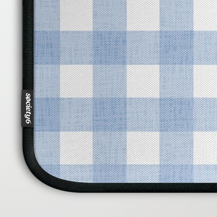 Powder Blue Plaid Laptop Sleeve Gallery Image 3