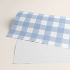 Powder Blue Plaid Wrapping Paper Gallery Image 2