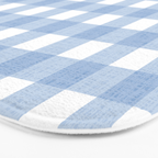 Powder Blue Plaid Bath Mat Gallery Image 3