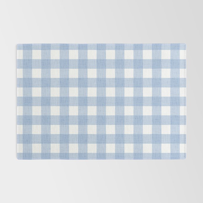 Powder Blue Plaid Rug Gallery Image 2