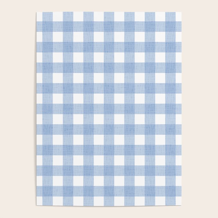 Powder Blue Plaid Poster Gallery Image 1