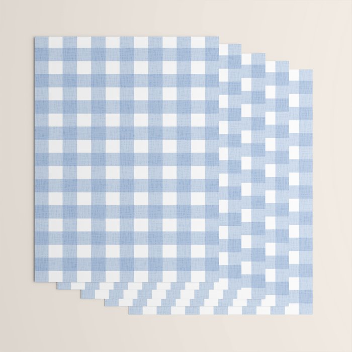 Powder Blue Plaid Wrapping Paper Gallery Image 3