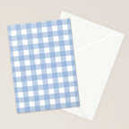 Powder Blue Plaid Stationery Card Gallery Image 2