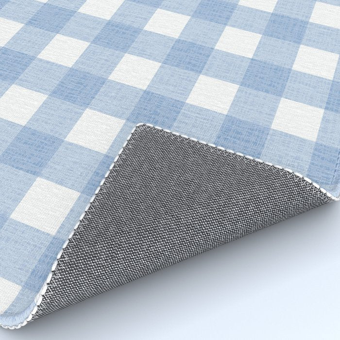 Powder Blue Plaid Rug Gallery Image 4