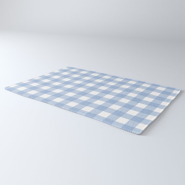 Powder Blue Plaid Rug Gallery Image 3