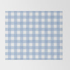 Powder Blue Plaid Throw Blanket Gallery Image 2
