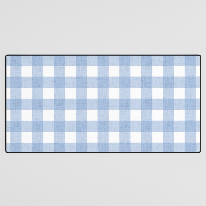 Powder Blue Plaid Desk Mat Gallery Image 3