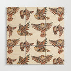 Owls in Flight - Brown Palette Wood Wall Art Gallery Image 1