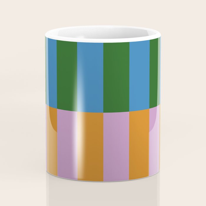 Abstraction_GEOMETRIC_STRIPE_LINE_COLORFUL_POP_ART_0701L Coffee Mug Gallery Image 4