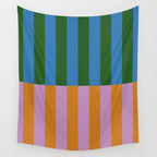 Abstraction_GEOMETRIC_STRIPE_LINE_COLORFUL_POP_ART_0701L Wall Tapestry Gallery Image 4